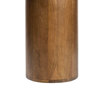 Kaito 18" Rustic Minimalist Marble/Wood Accent Table